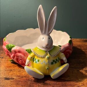 Department 56 Easter Bunny Dish